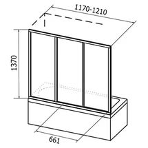 Ravak Шторка для ванны "AVDP3-120" 40VG010241 – фотография-2
